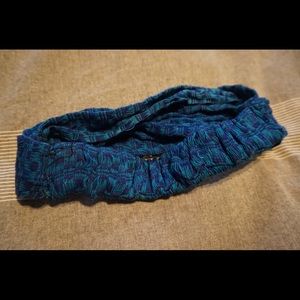 Blue boho woven headband